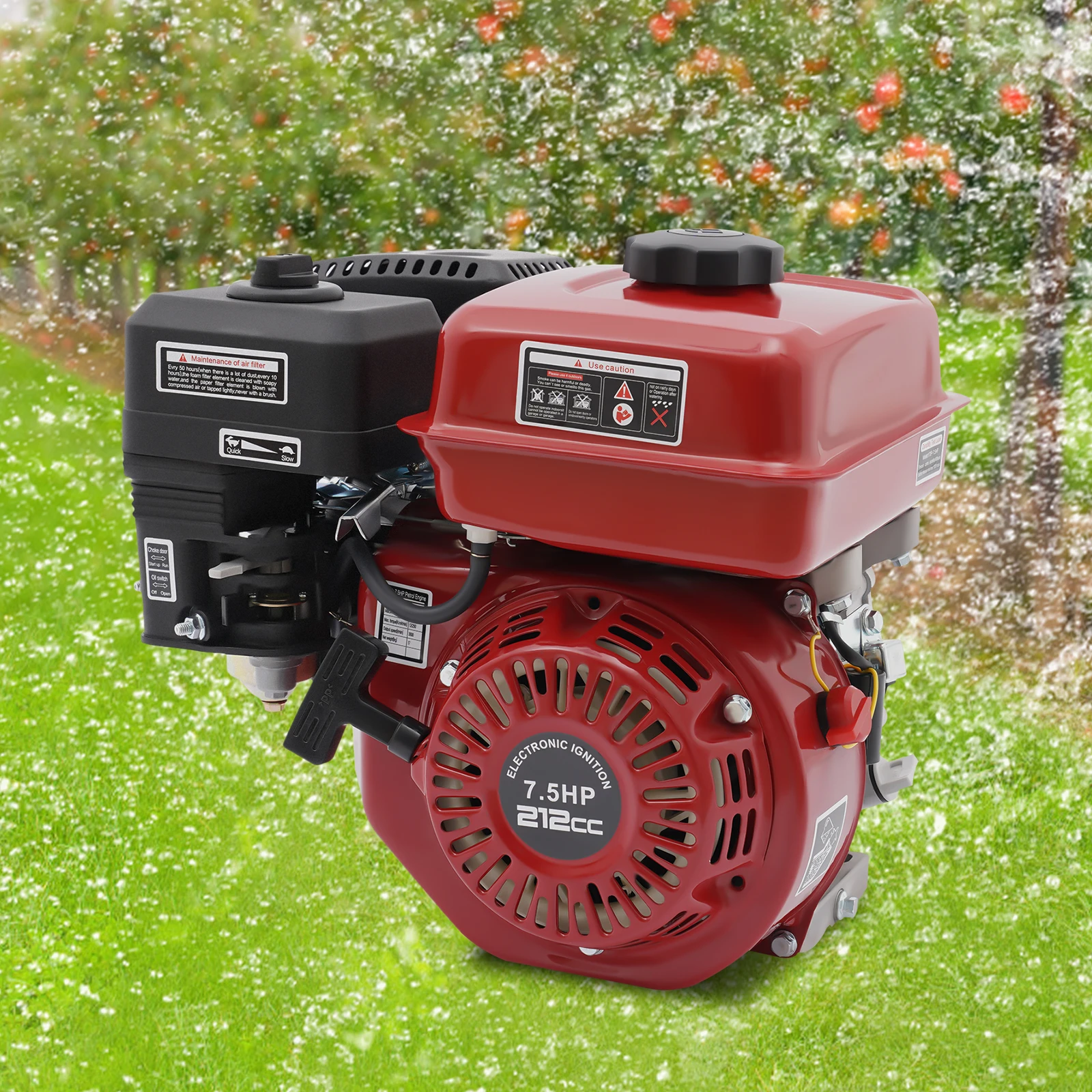 

Gas Engine 7.5 Hp Motor 4 Stroke Air Cooling 212cc for Water Pumps Vibrators Generators Air Compressors Go-Karts Minibikes