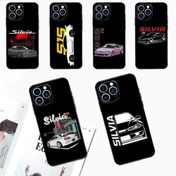 Silvia S15 JDM Tuner Cars Phone Case For iPhone 15 16 14 13 12 11 Pro Max Plus Mini X XR XS Max 7 8 Soft TPU Cover