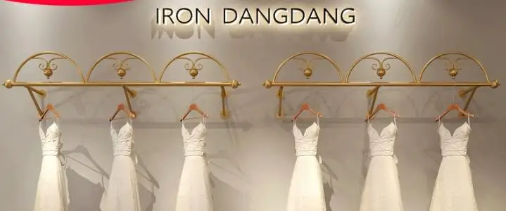 Women's Clothing Store Shelf Clothing Store Display Shelf Floor Dress Hanger Wedding Dress Rack High-grade Display Shelf