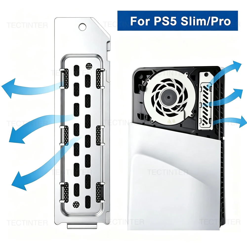 Für PS5 Slim/Pro Konsole SSD Kühlkörper Staub Abdeckung M.2 SSD Verlängerung Slot Wärmeableitung Atmungsaktive Loch Aluminium wärme Fall