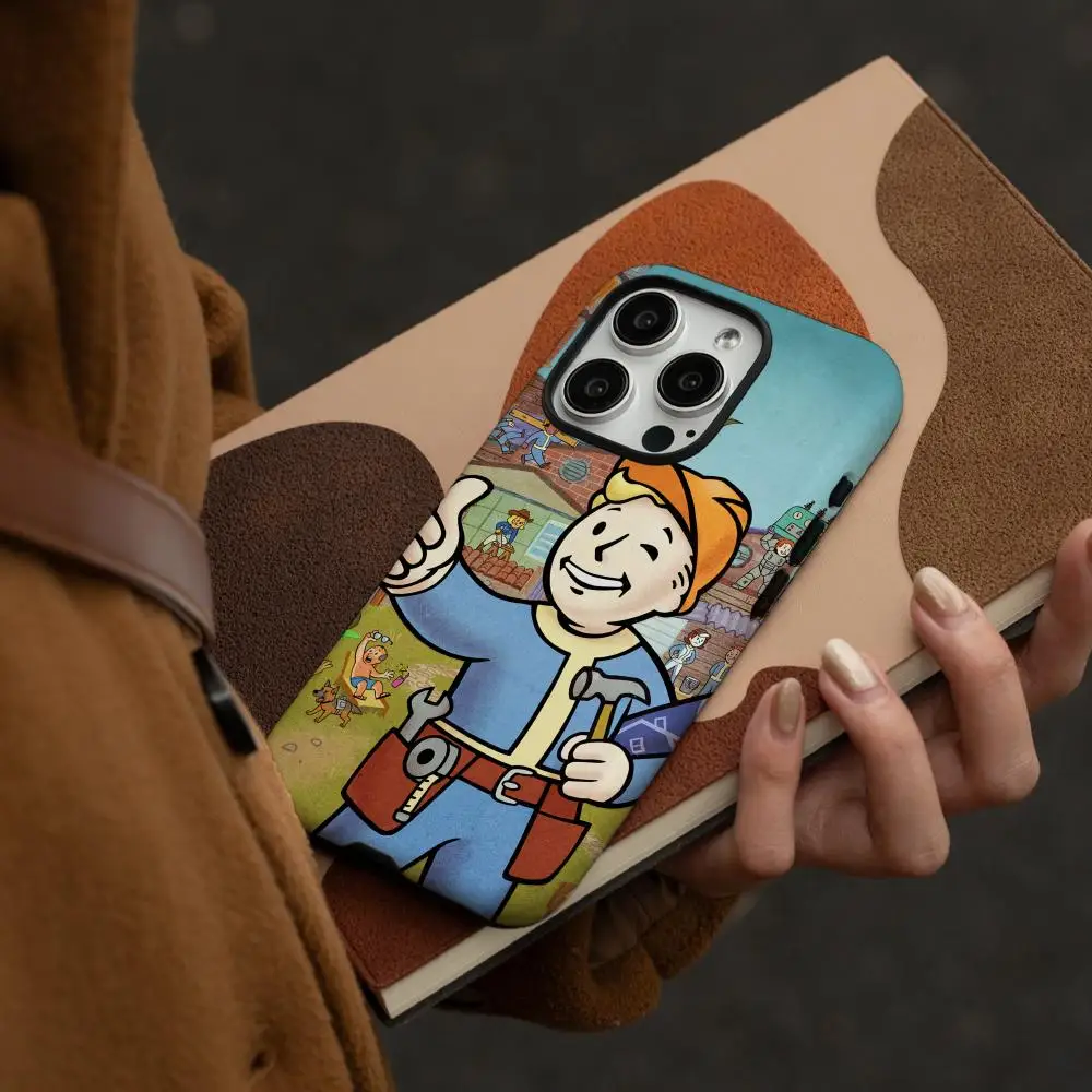 حافظة هاتف لهاتف آيفون 17 16 15 76 F-Fallouts 14 13 12 Pro Max Plus لامعة لعبة HD طبقة مزدوجة غلاف صلب سائل #2