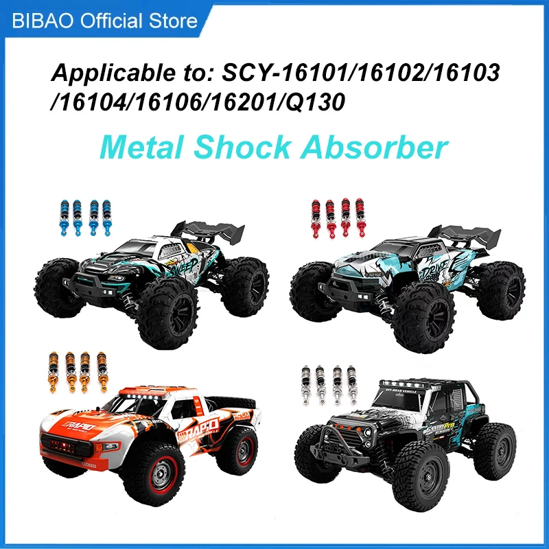 Metal Upgraded Shock Absorber For SCY 16101 16102 16103 16104 16106 16201 Q130 1/16 RC Car Parts Accessories