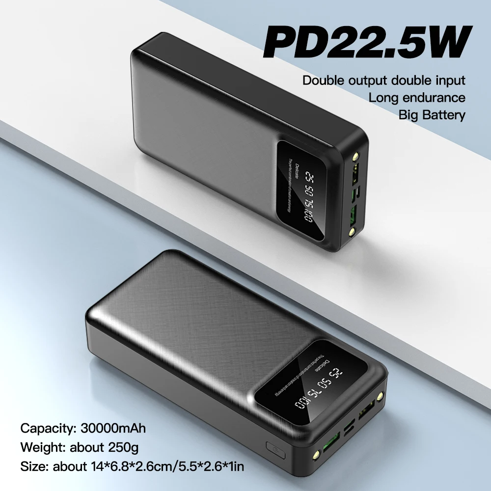 

Power Bank 50000mAh Large Capacity External Battery USB Fast Charging LED Display Portable Phone Charger For iphone and Xiaomi