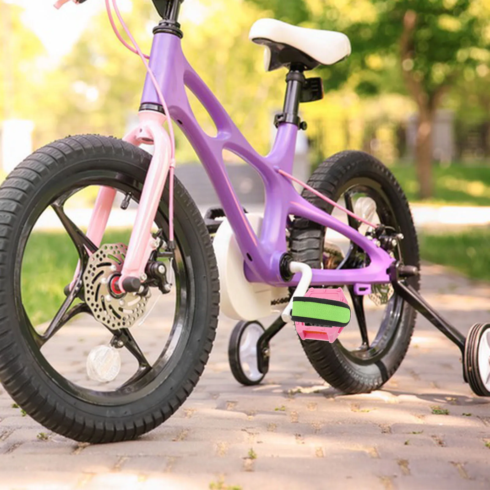 

3Pairs Adjustable Bicycle Pedal Straps Nylon Toe Clips Nonslip Bike Pedal Harness Exercise Cycling Outdoor Foot Holder