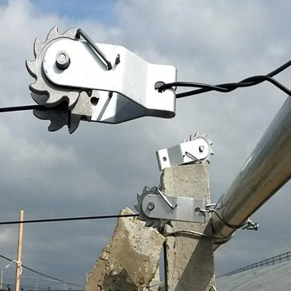 A15F-10Pcs Fence Tensioner Heavy Duty In-Line Wire Strainer Wire Ratchet Tensioner For Electric Fence Farm Fence
