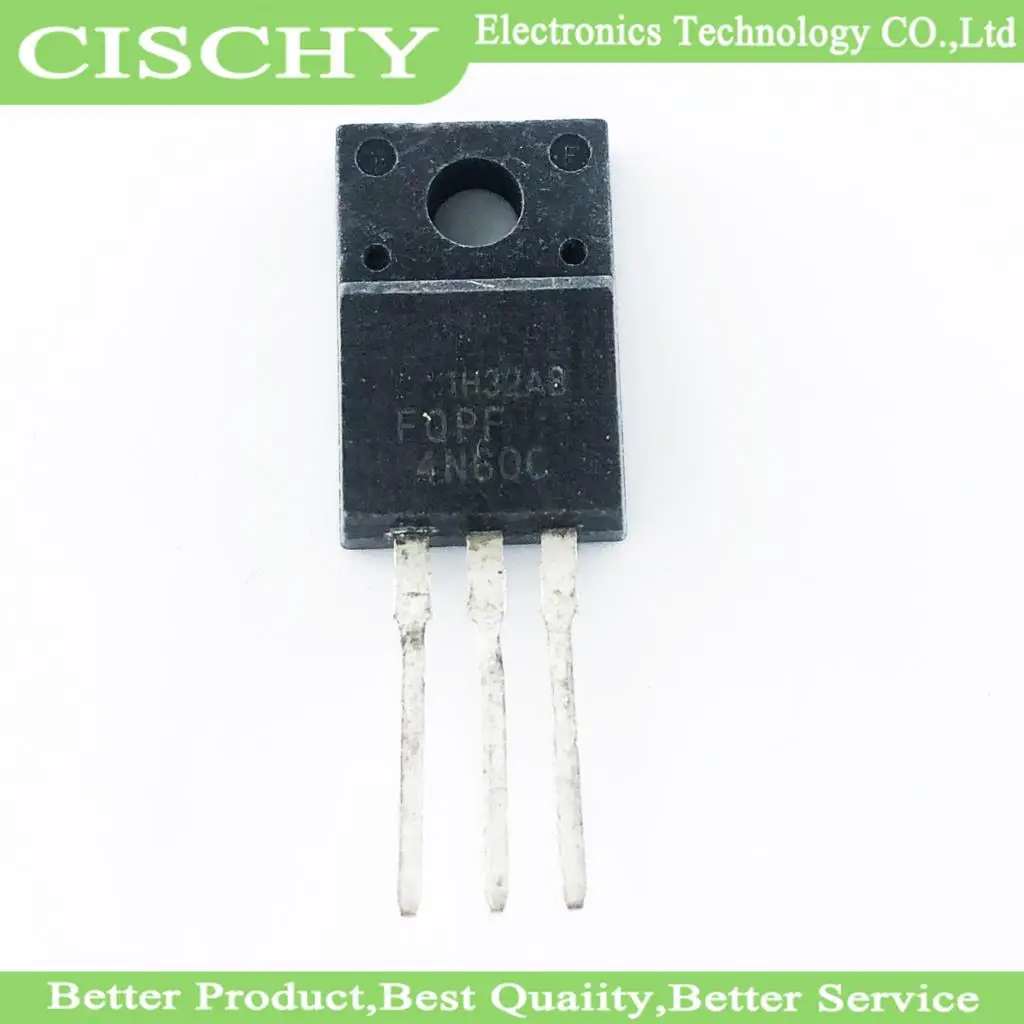 10pcs/lot FQPF4N60C TO-220F 4N60C 4N60 TO220 FQPF4N60 new MOS FET transistor In Stock