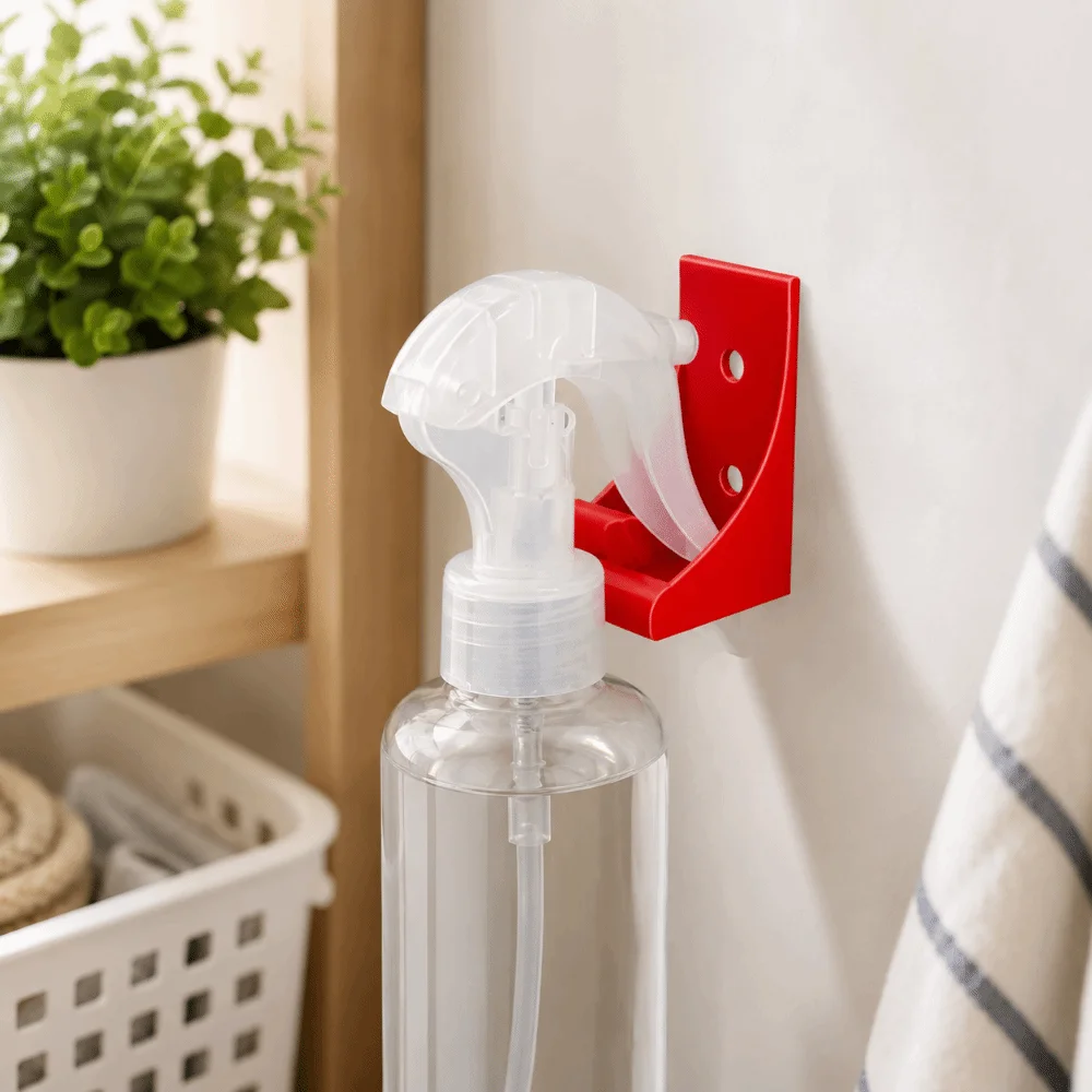 4Pcs Space Saving Spray Bottle Racks Easily Install Multifunctional Spray Bottle Holder Wall Mounted Kitchen Cabinet Organizer
