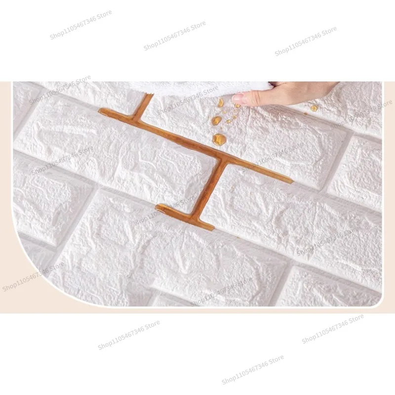 For Wallpaper Self-adhesive 3d Three-dimensional Wall Sticker Waterproof and Moisture-proof Wallpaper Wall Hiding Artifact Foam