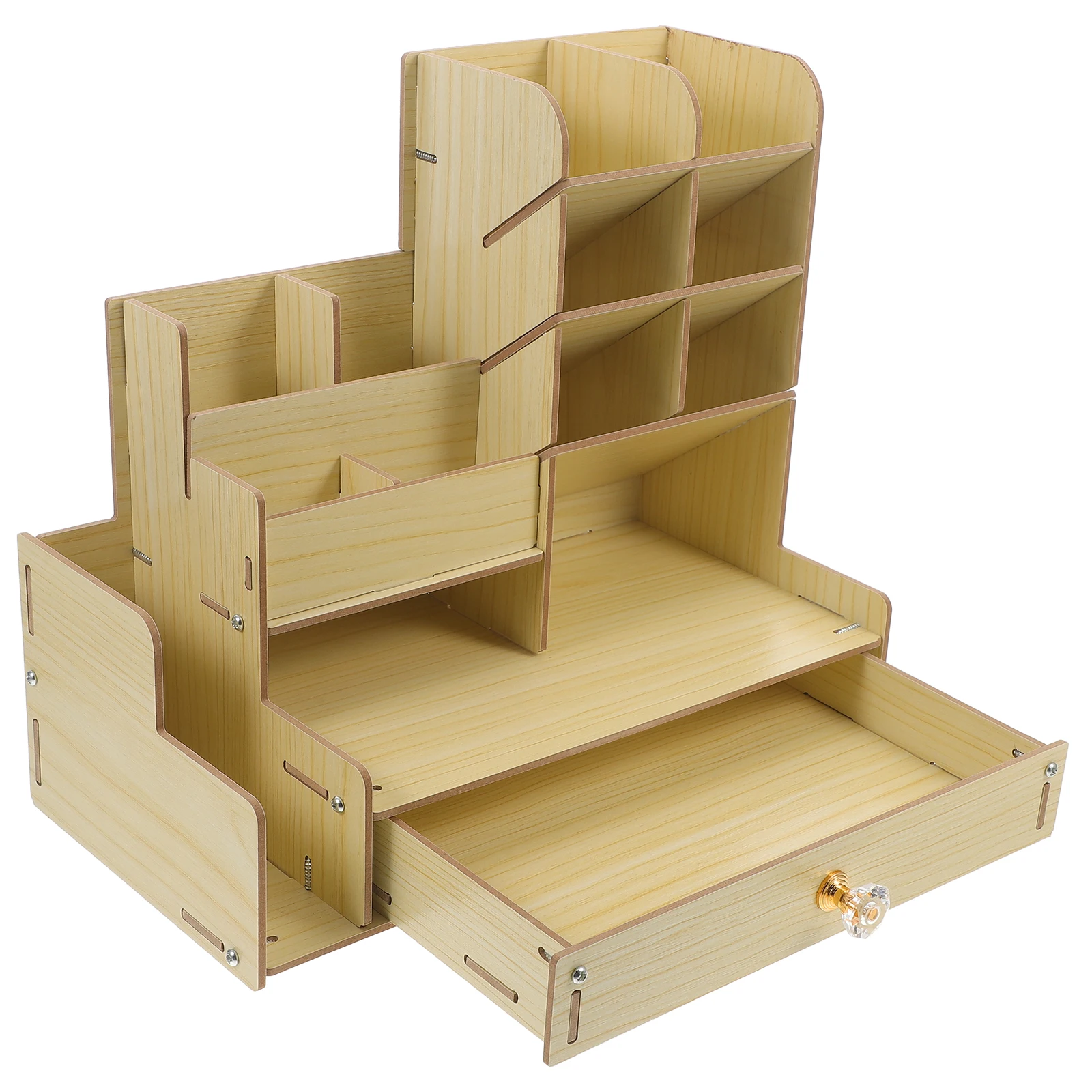 

Wooden Desk Organizer Multi Function Pencil Holder Storage Box Desktop Stationery Storage Rack For Office School Supplies