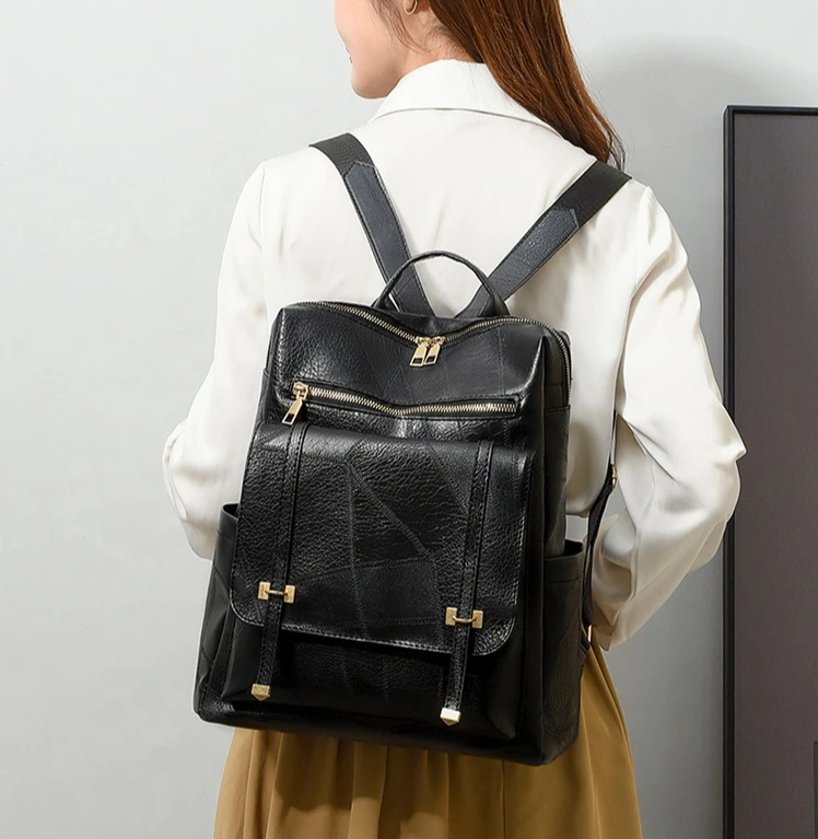 

Женская сумка через плечо с откидной крышкой и замком, модная и ретро искусственная кожа, большая вместительная компьютерная сумка для хранения, дорожный мужской рюкзак