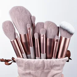 Ensemble de pinceaux de maquillage professionnels, fond de teint doux, poudre, correcteur, visage, fard à barrage, eyeliner, fard à joues, cosmétique, outil de beauté, 13 pièces