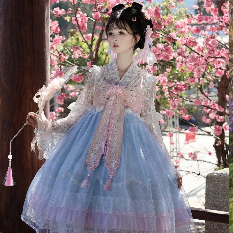 

Japanese Cute Girl Tea Party Dress Original Design Lolita Dress Chinese Style Jsk Strap Dress Summer