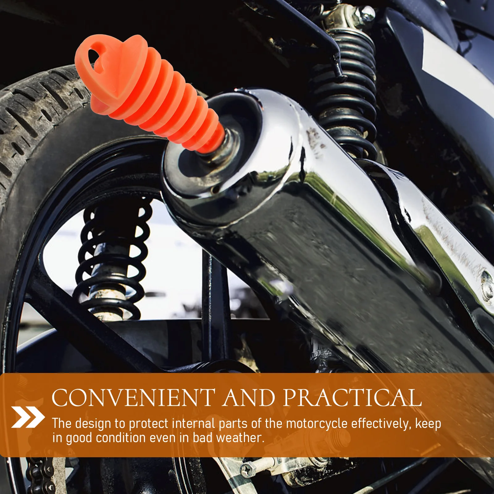 

Exhaust Plug Accessories PVC Waterproof Orange Performance-enhancing Parts Durable Material Off-road Motorcycle