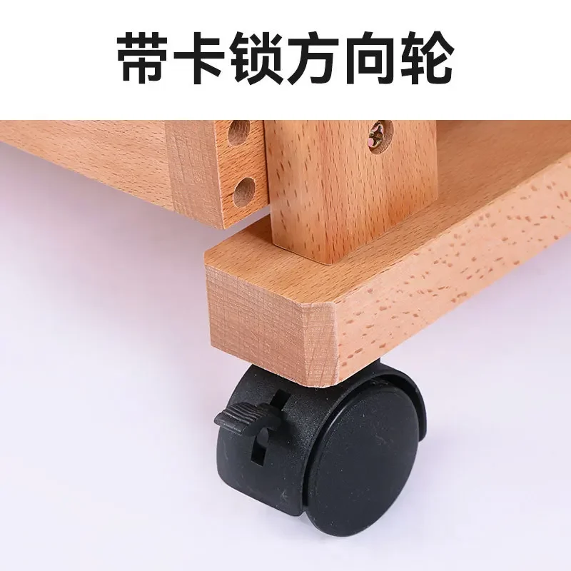 Beech three-layer painting car four-layer five-layer oil paintingcabinet art classroom paintingmobile storagecar art paint ra
