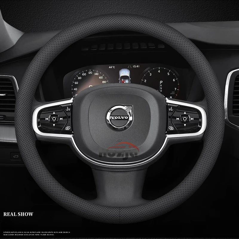 سيارة الجلود غطاء عجلة القيادة لفولفو XC90 S90 XC60 V90 V60 B4 B5 B6 T4 T5 T6 T8 D4 D5 2012 -2025 اكسسوارات السيارات