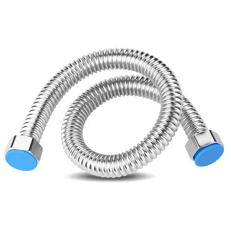 Length 10CM-2M 304 Stainless Steel Water Pipe Toilet Water Weaved 1/2' Plumbing Hose, Bathroom Heater Connect Corrugated Pipes