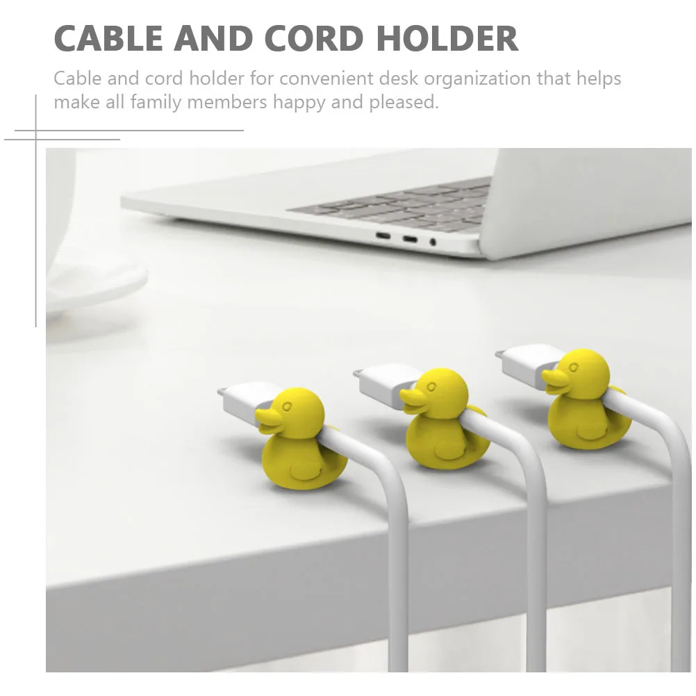 

8Pcs Silicone Cable Wrappers Strong Adhesion Desktop Cord Fixing Clips for Tangle-Free Organization Self-Adhesive Cable Clips