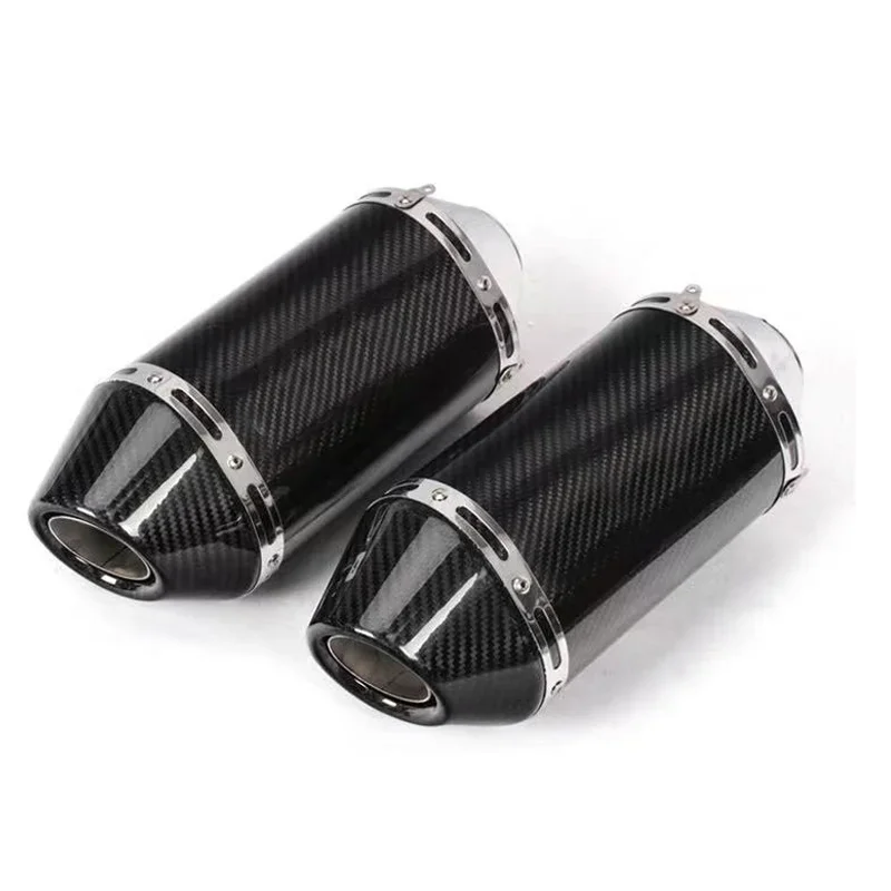 Silenciador de escape M4 de fibra de carbono para motocicleta, tubo de escape para moto DUKE 390 1290 Yamaha R1 MT07 MT-09 R6 R3 K6 K7 K9 K10 K11