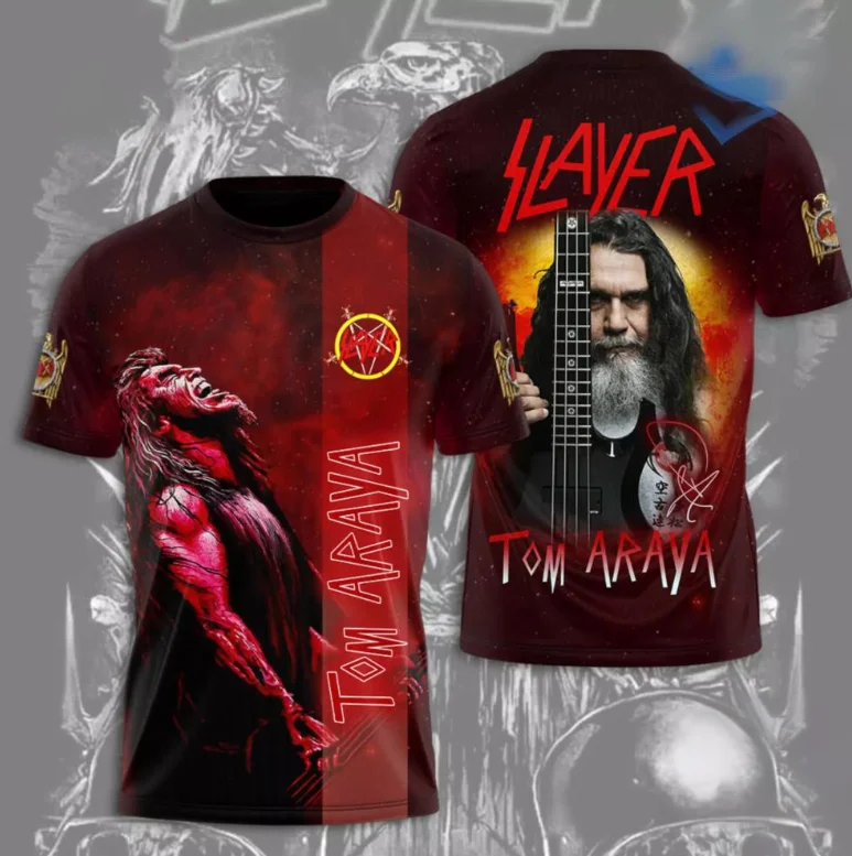 

2025 New Classic Slayer Rock T-Shirt Male 3D Print Men/Women Hip Hop Trend Short Sleeve T shirt Oversized Men's Clothing Y2k Top