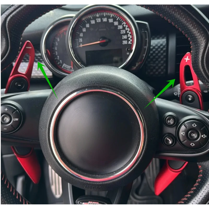 For MINI Cooper S JCW F54 F55 F56 F57 F60 Countryman Clubman Aluminum Steering Wheel Shift Paddle Extension Cover Accessories