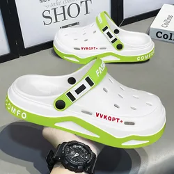 Summer Men Sandals Light EVA Men's Casual Shoes Hole Shoes Clogs Lovers Home Garden Outdoor Male Beach Flat Slippers Big Size