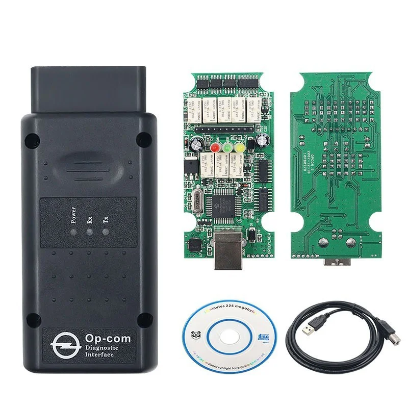 OPCOM V1.99 Green Board Инструменты для диагностики OPCom для Opel с чипом PIC18F458 и чипом FTDI, гарантия 1 год