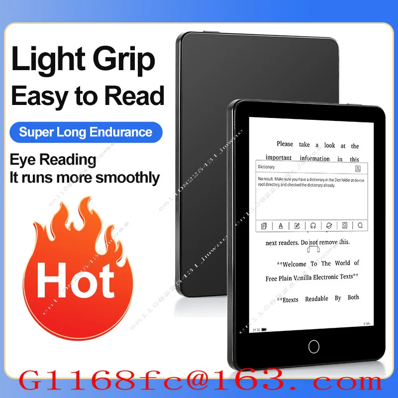 4+64GB,6-inch E-paper Reader, Ebook Reader for Learning and Gift, Developed for Android, Model X7
