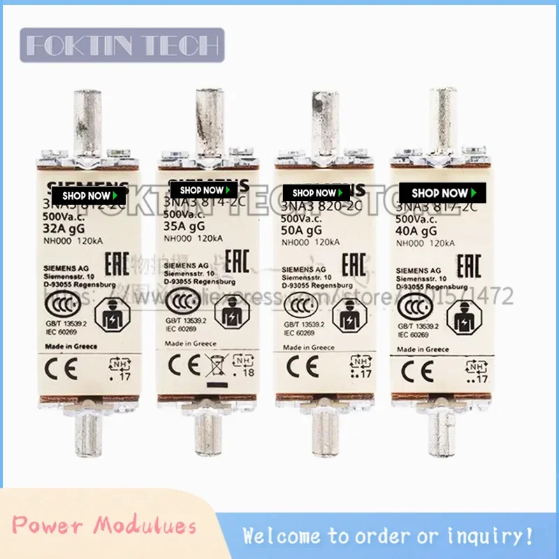 3NA3826 3NA3824 3NA3824-2C 80A 3NA3820  3NA3812-2C 32A  3NA3814-2C 35A  3NA3817-2C 40A  3NA3820-2C 50A  3NA3832  New Fuse