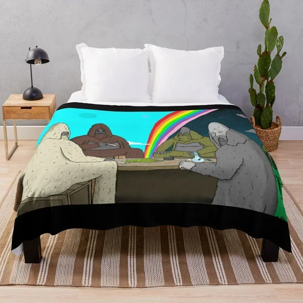 Secret sasquatch society Throw Blanket Soft Warm Blanket Gift for Grandparents