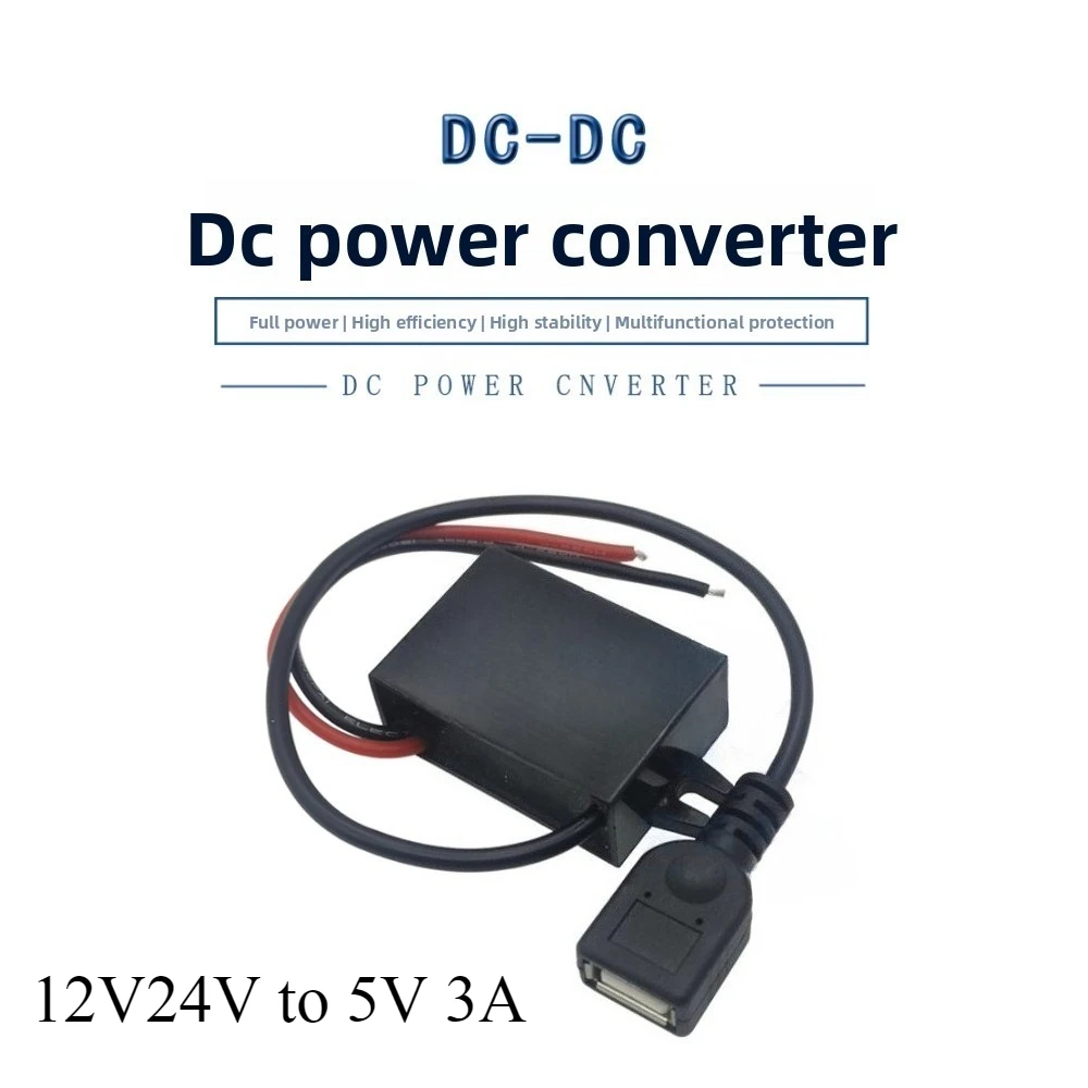 12V24V to 5V 3A DC-DC Power Supply Module Buck Step Down Converter for Mini USB Adapter Micro USB Adapter Car Male Female