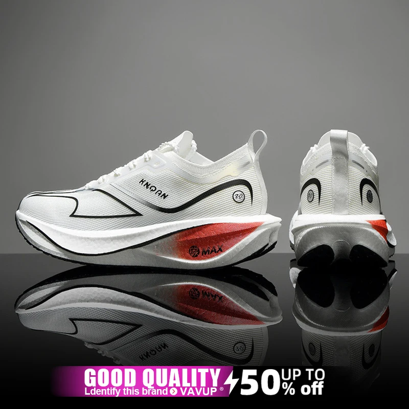 Marathon Men Running Shoes Carbon Board Speciality Sports Breathable Lightweight Women's Athletic Nonskid Elasticity Sneakers ﻿