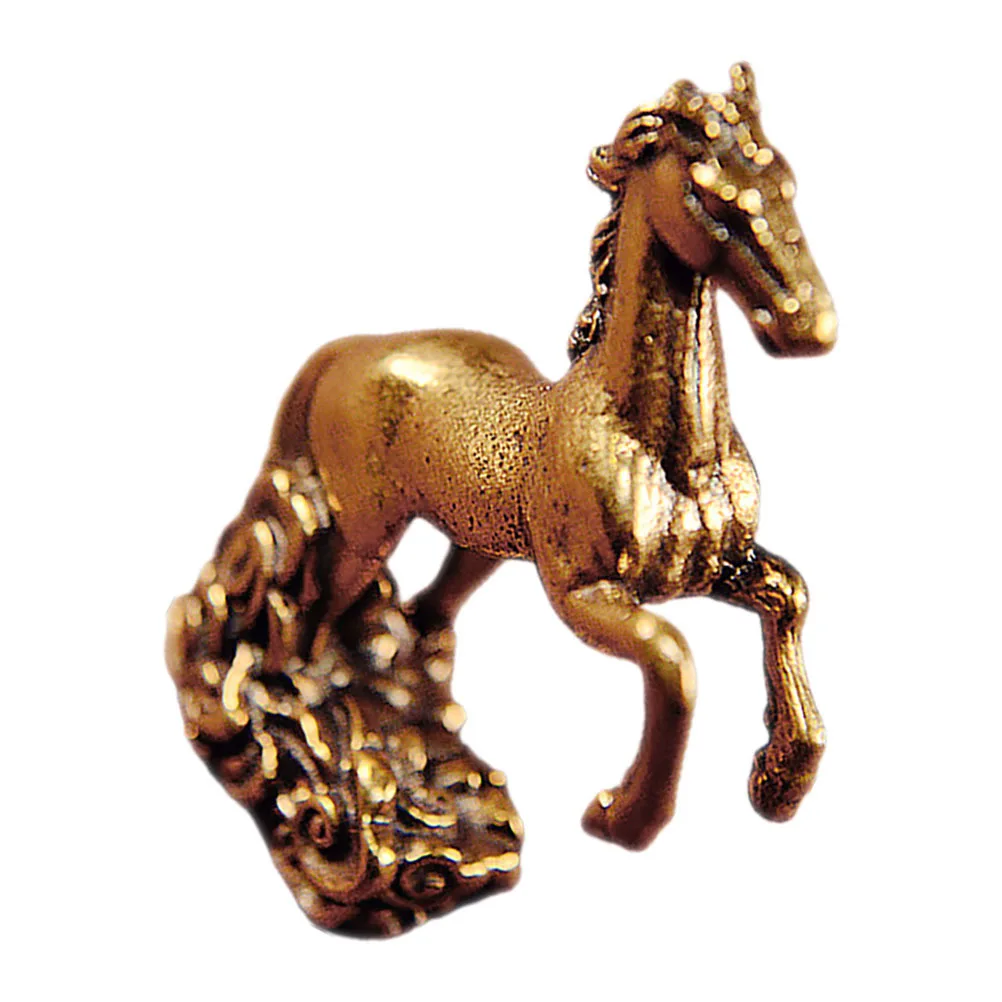 

Solid Brass Horse Stepping on Clouds Desktop Ornament Symbolizing Good Fortune and Prosperity Feng Shui Decor for Home Office