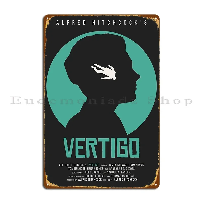 Alfred Hitchcock S Vertigo-letrero de Metal monomagico, decoración de pared, cueva, Mural personalizado, póster de estaño
