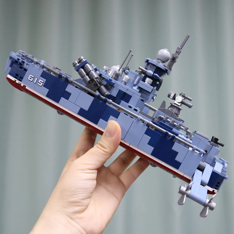 MOC Model Russian Military Bora MRK-27 Missile Boat Building Blocks Arm Vehicle Armored Warships Side Wall Hovercraft Bricks Toy