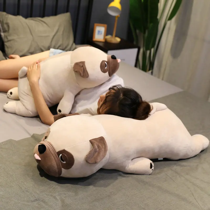 Hot 55-90cm New Cute Animal Kawaii Pug Dog Plush Toys Sleep Pillow Boys Birthday Gift Girl Xmas Valentine's