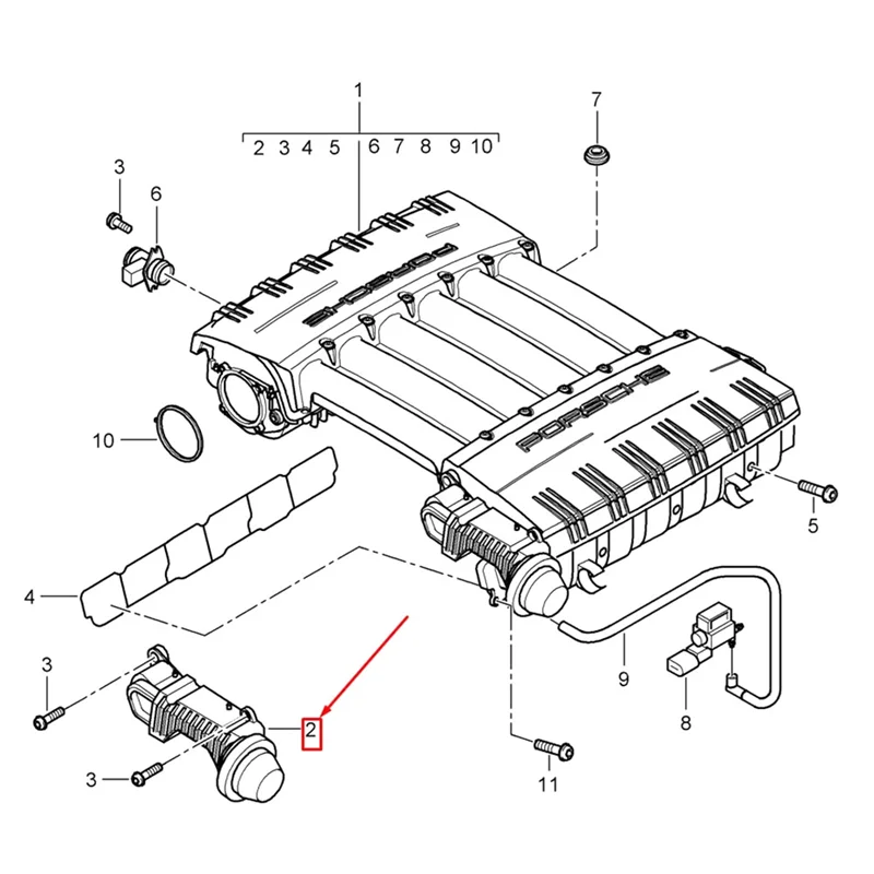 

Simple 95511011600 Intake Manifold Runner Valve Control For Porsche Cayenne