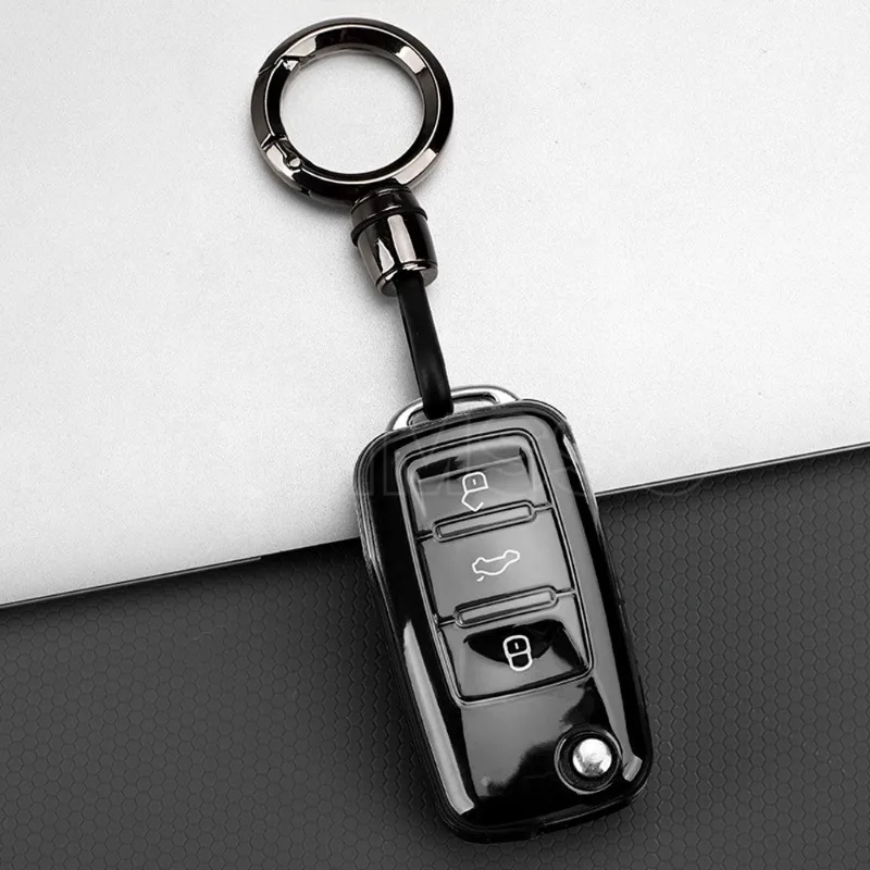 New TPU Car Remote Key Case Cover For Volkswagen VW Polo Golf Passat Tiguan Beetle Caddy T5 Up Eos Skoda Octavia Seat Leon Altea