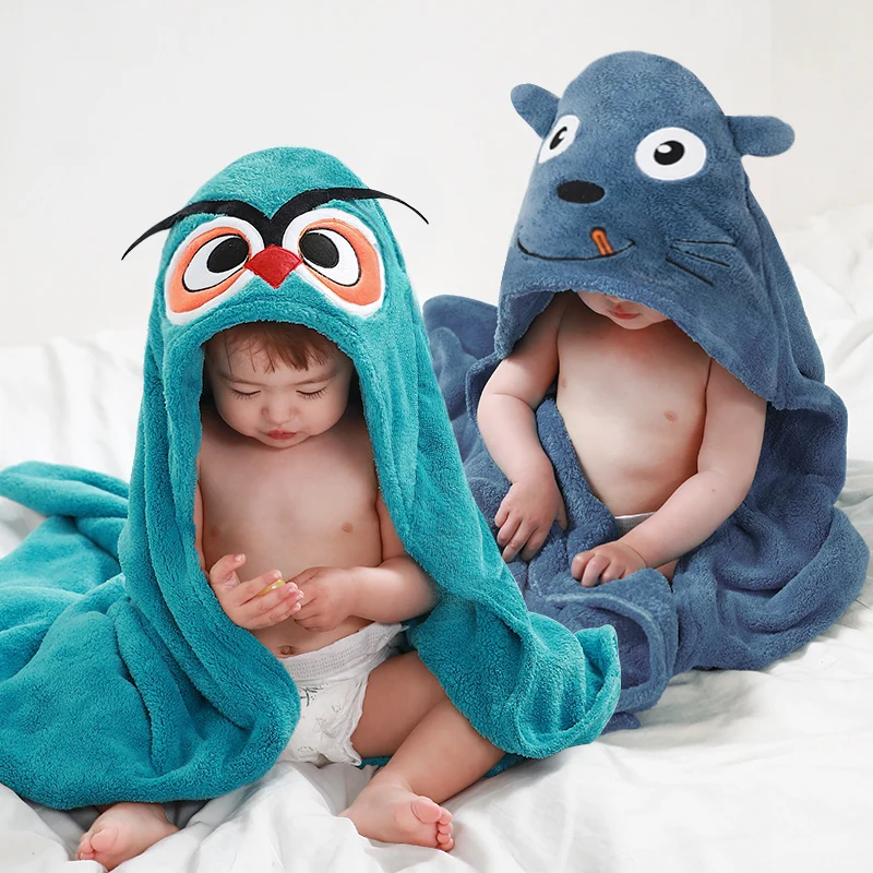 

Детское полотенце с капюшоном - Мягкое и Впитывающее. Детский халат, пончо. Большое пляжное полотенце для мальчиков и девочек. Товары для новорожденных, одеяла и пеленки