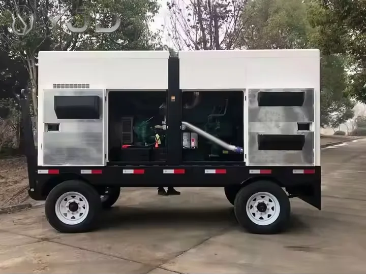Industrial Portable Ac Soundproof 10kw 20kw 50kw 80kw 150 Kva Silent Genset diesel Generator on Trailer with Level 2 Charger