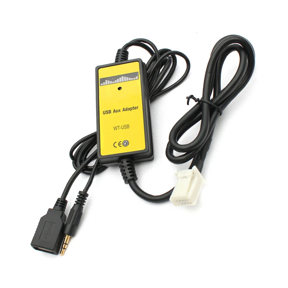 USB and AUX Audio Adapter for Toyota Cars with 5+7 Pin CD Changer Port Fit for Camry For Corolla RAV4 Highlander Altis