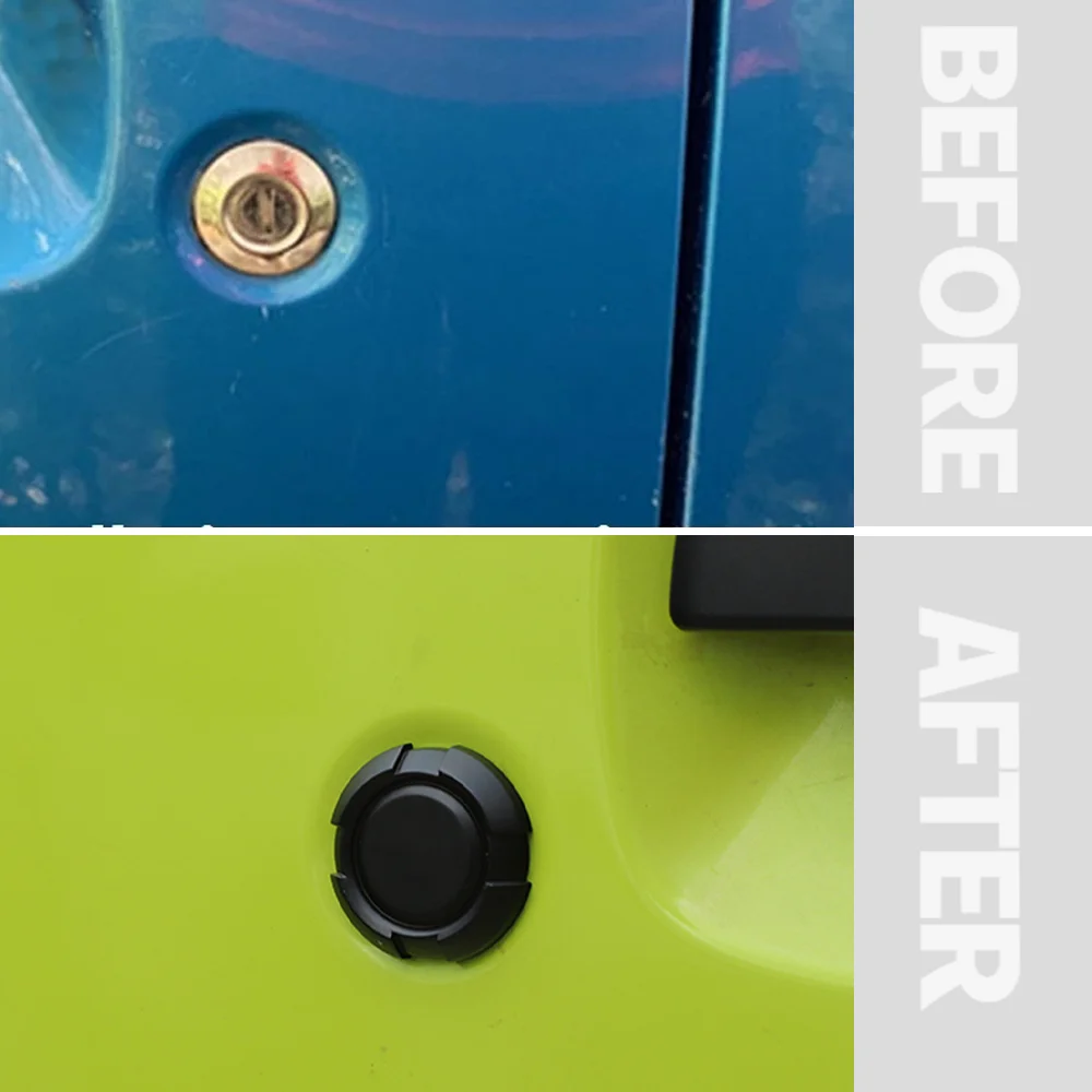 2pcs Car Side Door Key Hole Decoration Cover Trim ABS Door Key Lock Caps For Suzuki Jimny 2019-2025 Exterior Accessories