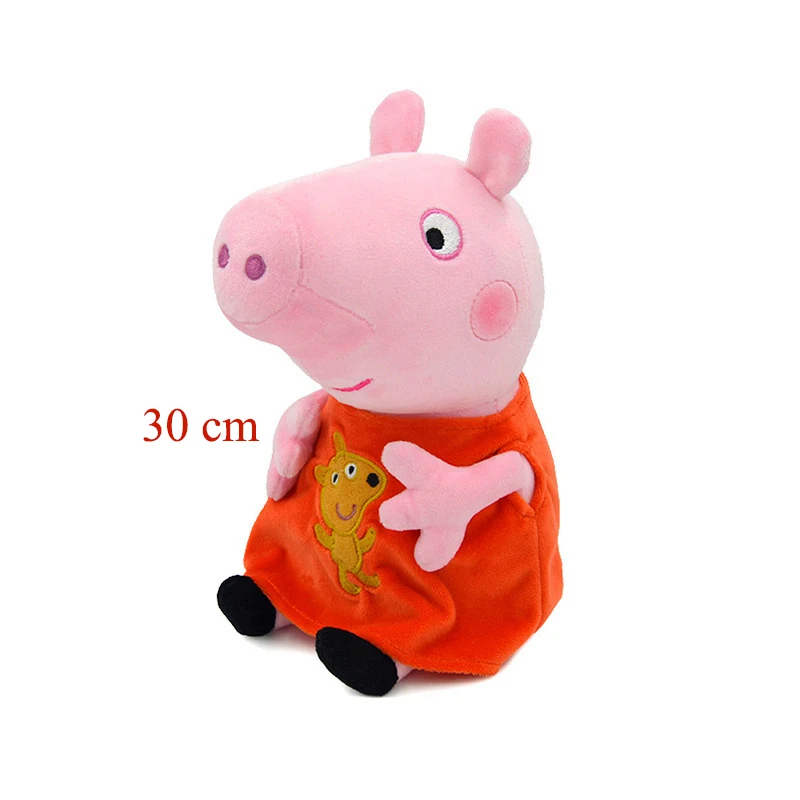 30 cm Peppa Pig George Dad Mom Kawaii Kinder Cartoon Gefüllte Puppe Kinderzimmer Dekoration Kinder Urlaub Geburtstag Geschenke Spielzeug