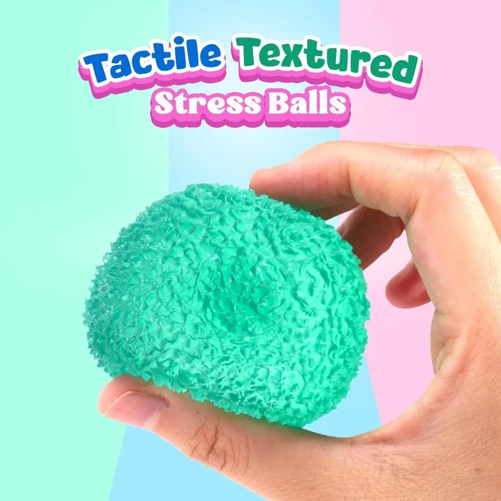 Einzelnes Eisball-Squishy-Spielzeug mit mehrfarbiger Textur: Weiches Zappelspielzeug zum Kneifen und Knallen, ideales Geschenk für Kinder und Erwachsene im Hallow