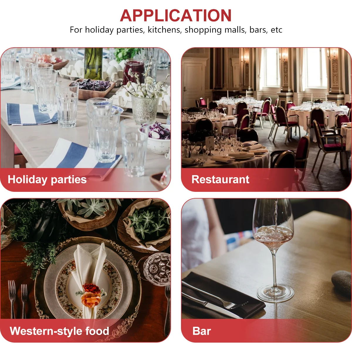 

4Pcs Adorable Christmas Napkin Buckles Red Metal Rings for Festive Dinner and Party Table Decoration Napkin Rings