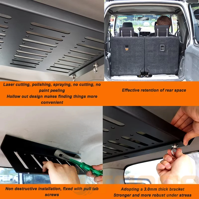 Rear Racks Car top Trunk Extension Rack Storage Bag Shelf For Suzuki Jimny 2019- 2025 JB64 JB74W Interior Accessories - Image 6