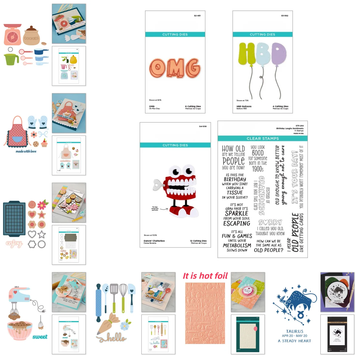 

Chatterbox Birthday Balloons Metal Cutting Dies Hot Foil Clear Stamps Stencil For DIY Scrapbook Card February Release 2026 New