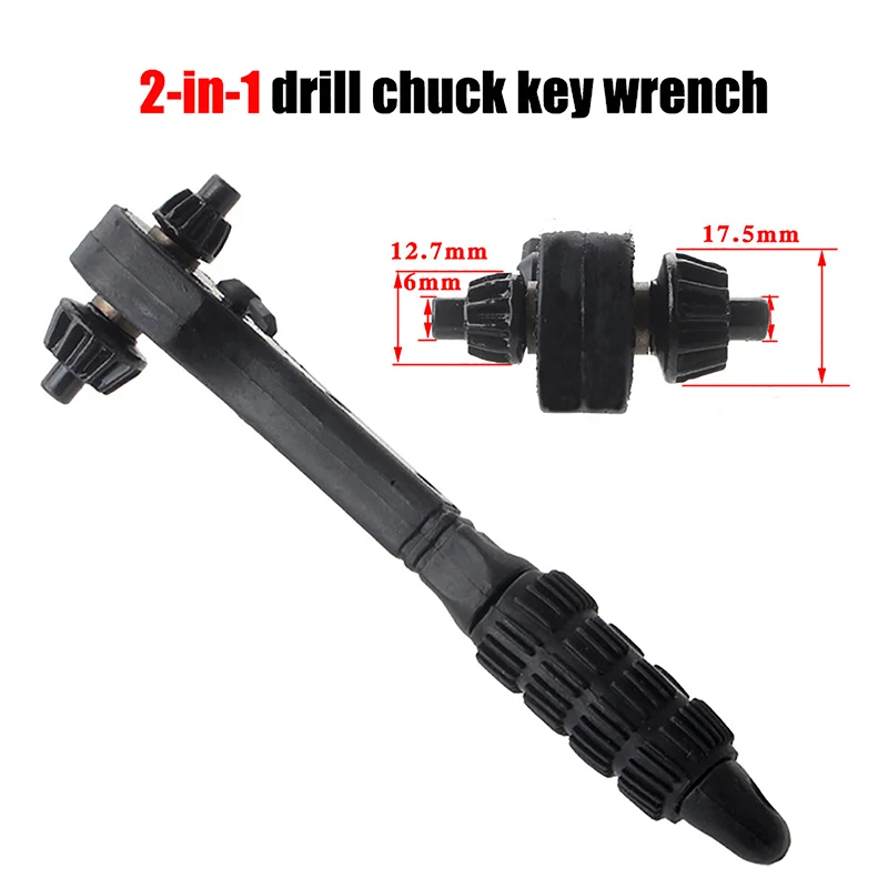 Electric Drill Special Chuck Key Wrench Labor-saving 2-in-1 Ratchet Quick Disassembly Three-jaw Key Handgun Drill Accessorie