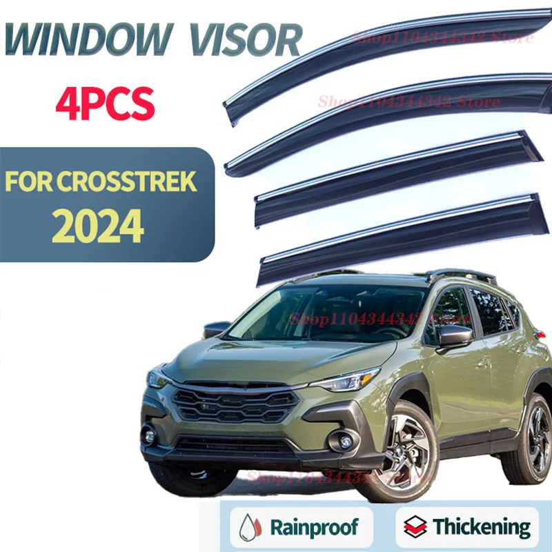 

For Subaru Crosstrek 2024+ Window visors Rain water prevention; Covering the sunlight; Anti fog; Snow prevention