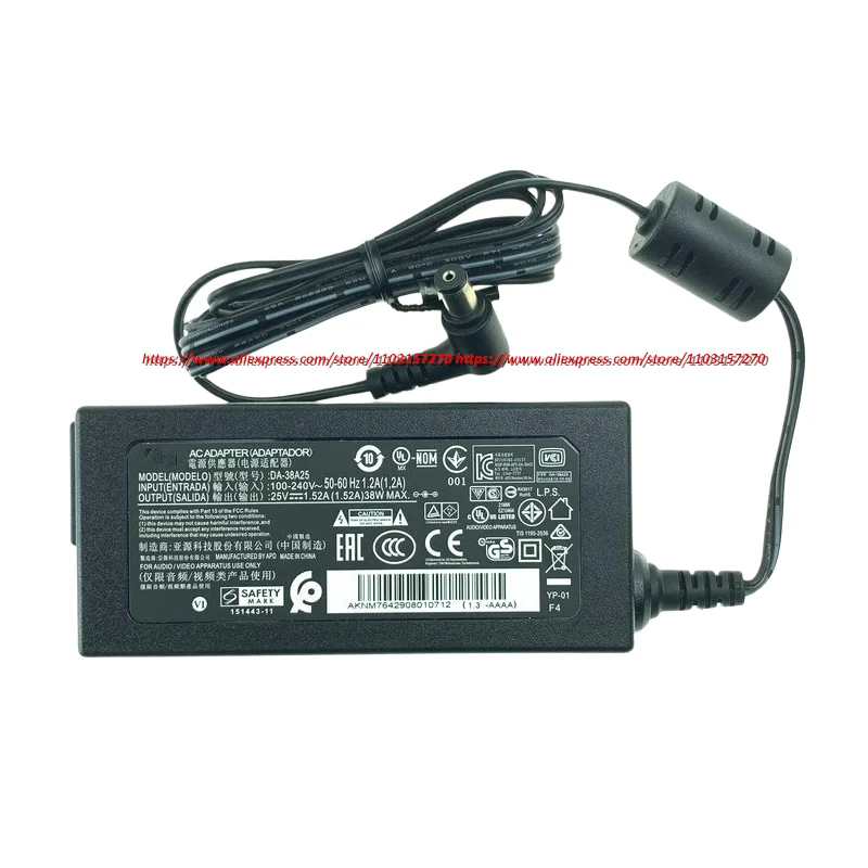 Original 25V 1.52A DA-38A25 DYF-2430 DA38A25 Charger for LG EAY64290801 NB3730A NB3540 NB3732A LH7 SH4 SH5 SL4R SK5Y SOUND BAR