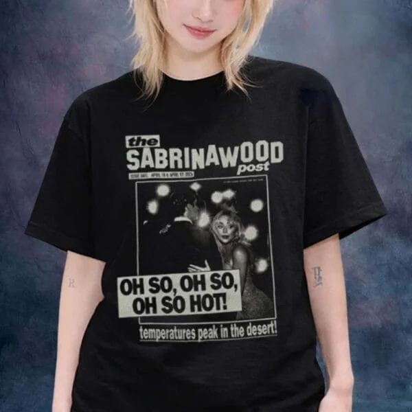 Camiseta Coachella 2026 sabrina carpenter para hombre, camiseta unisex con gráfico de moda, 100% algodón, estilo callejero, camisa holgada de manga corta Y2K